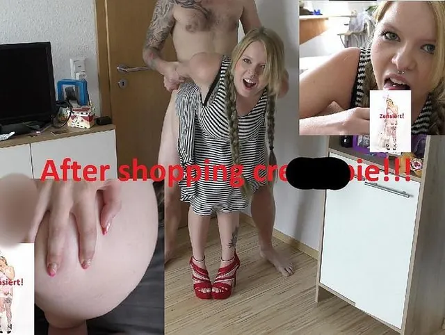 Heftiger Fick nach dem Shoppen!!! (Creampie)